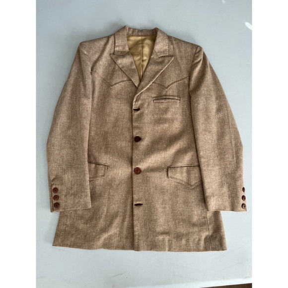 Mens Vintage Western Style Jacket - Picture 3 of 8